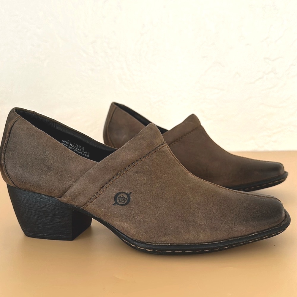 Born Crown Casual Ombr Shoes, Rustic Look With Chunky Heels